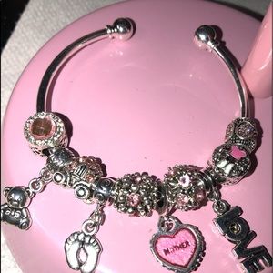 Ladies bangle charms bracelet.